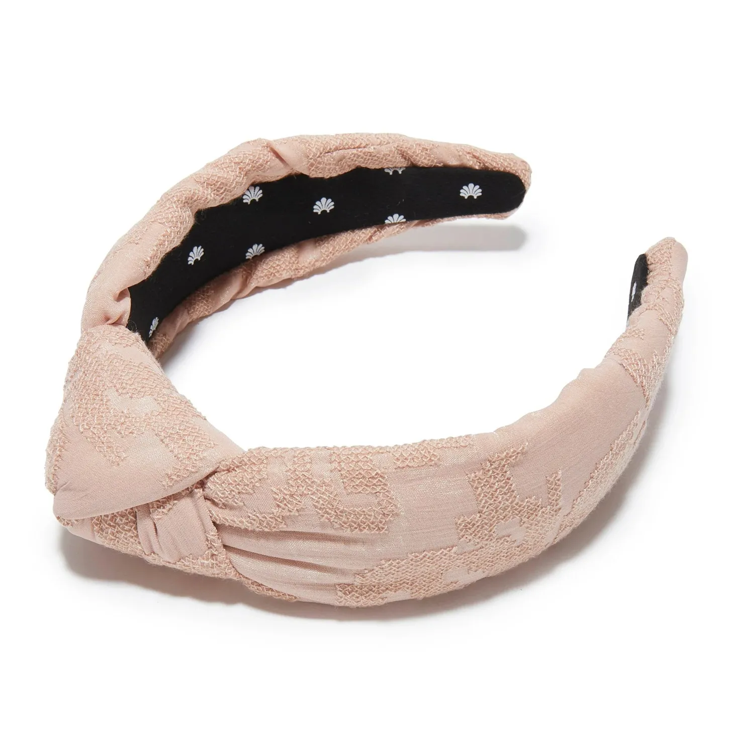 Needlepoint Knotted Headband ~ Blush