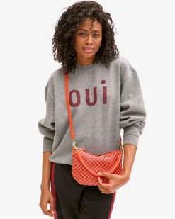 Oversized Oui Sweatshirt ~ Grey Melange