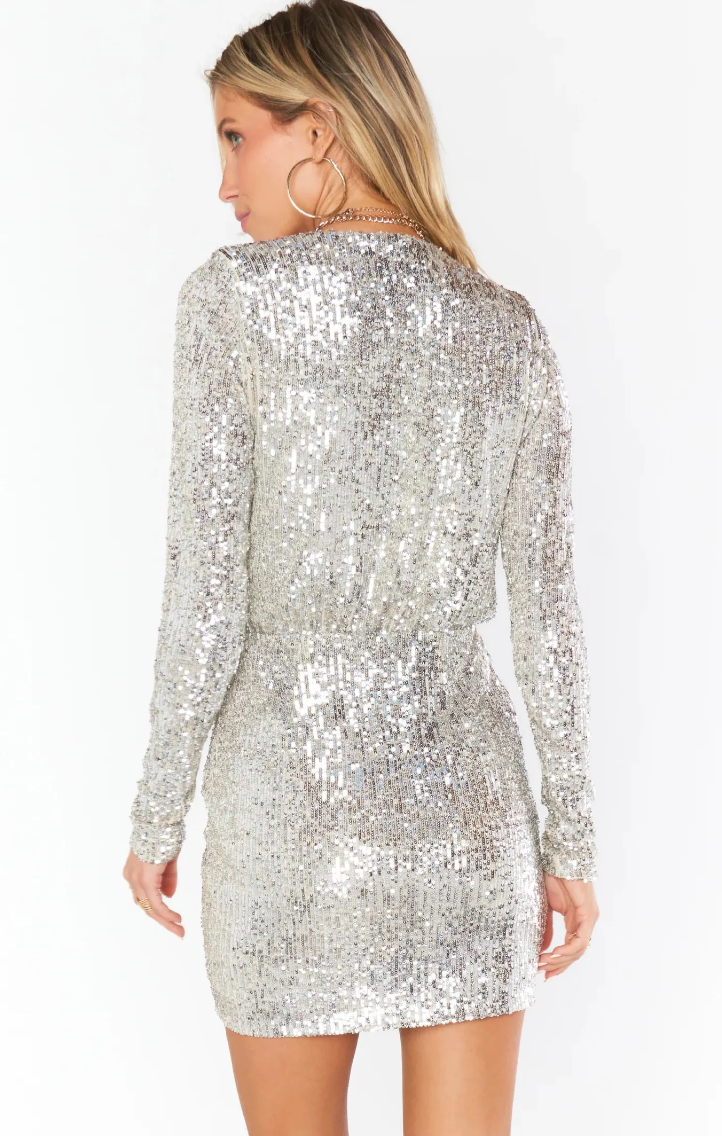 Party Hop Dress ~ Platinum Sequins