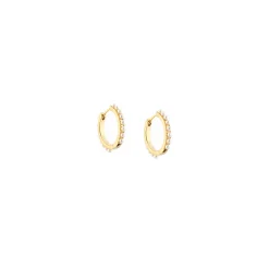 3/4" Pearl Hoop ~ Gold Plated