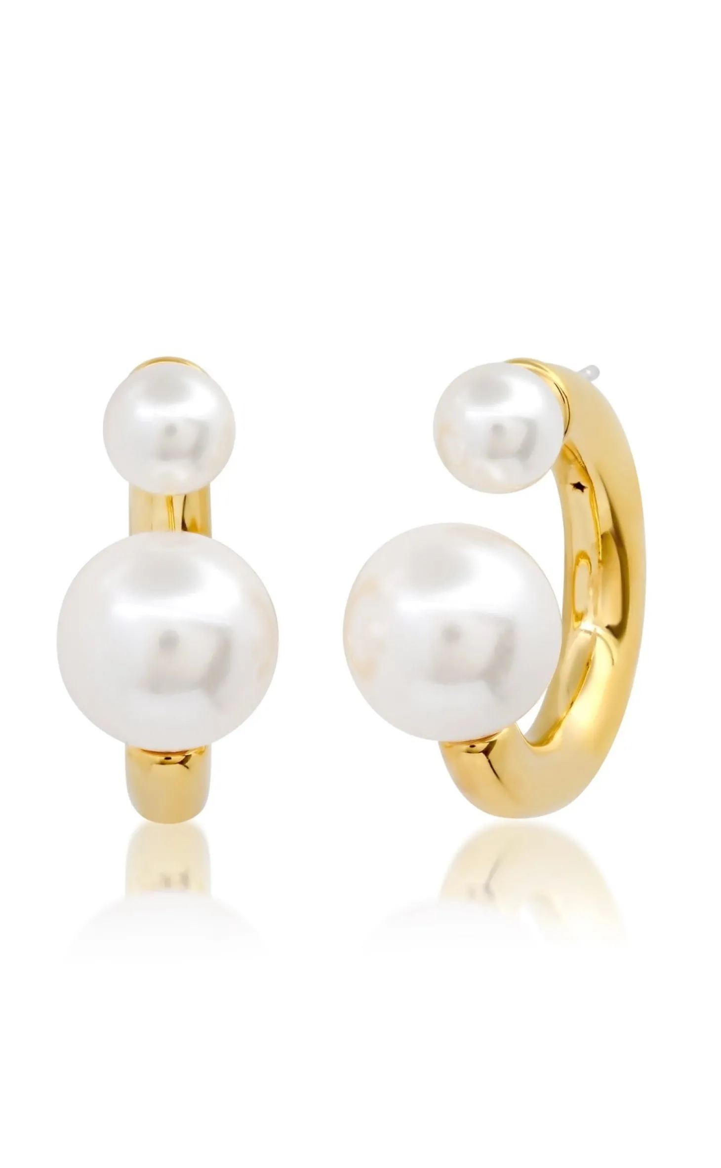 Pearl jacket post earrings