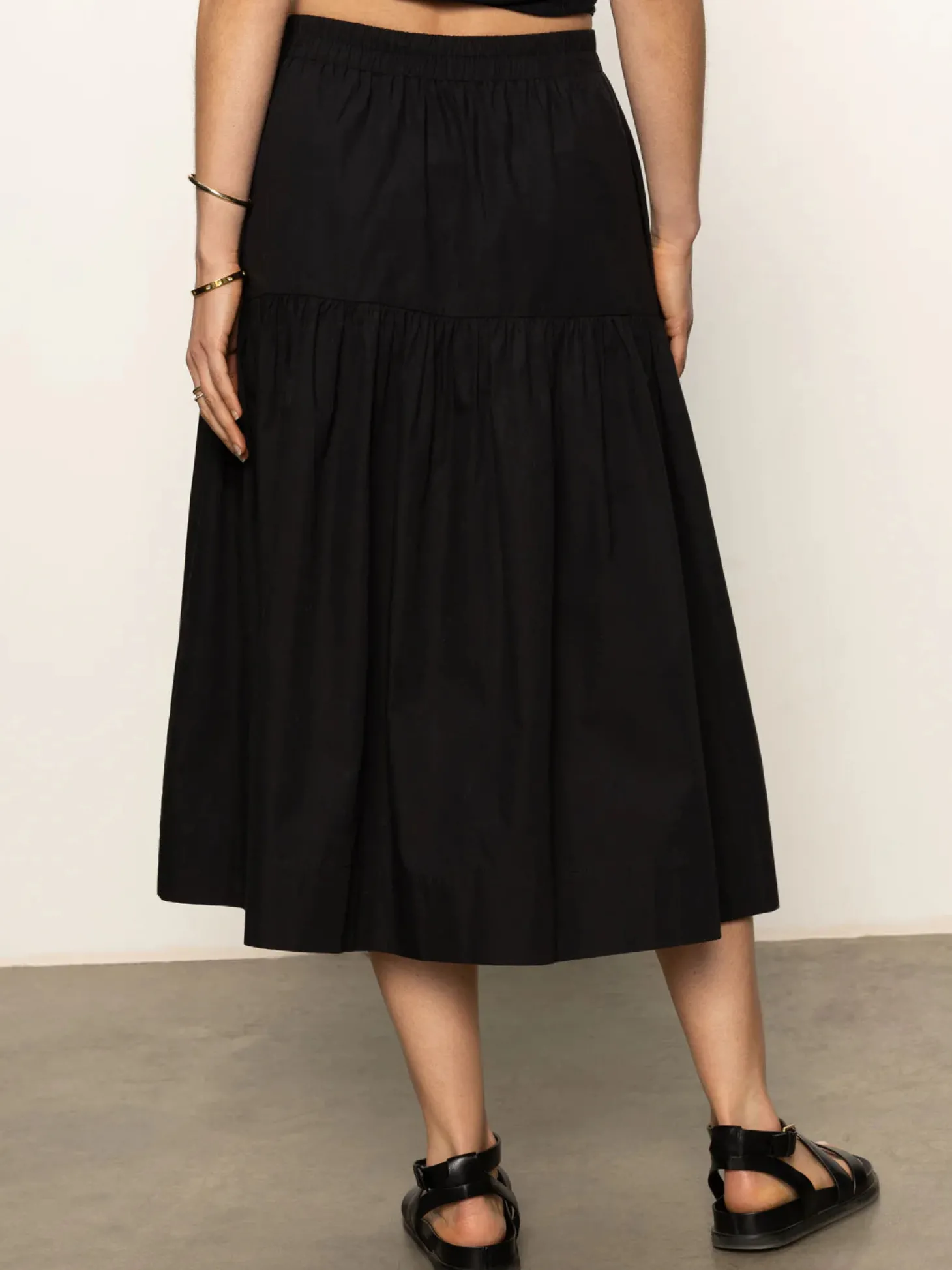 Poplin Prarie Skirt ~ Black