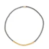 Praew Bracelet Beaded with Gold Accents ~ Grey