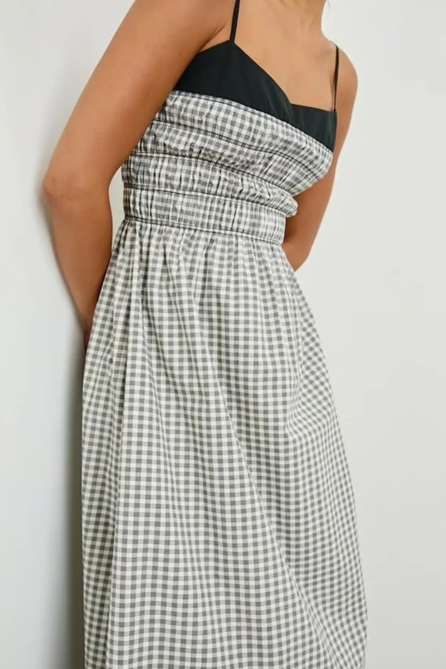 Primrose Dress ~ Ivory Jet Gingham