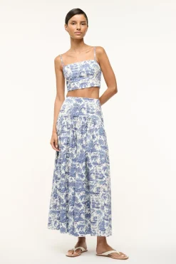 Procida Skirt ~ Blue Toile