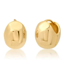 Puffy Gold Ball Huggie