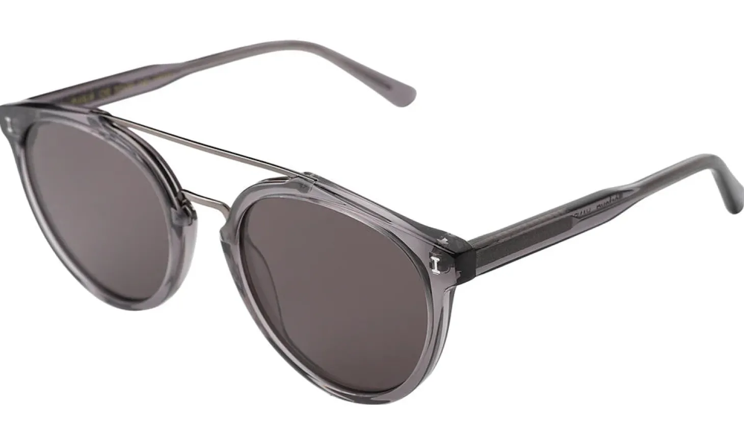 Puglia Sunglasses ~ Mercury/Gunmetal/Grey Flat