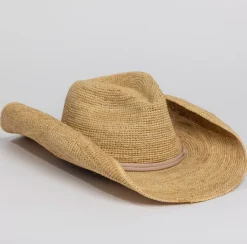 Raffia Crochet Cowboy ~ Tan Wrap