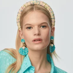 Rafia Alice Headband ~ Mermaid Rainbow