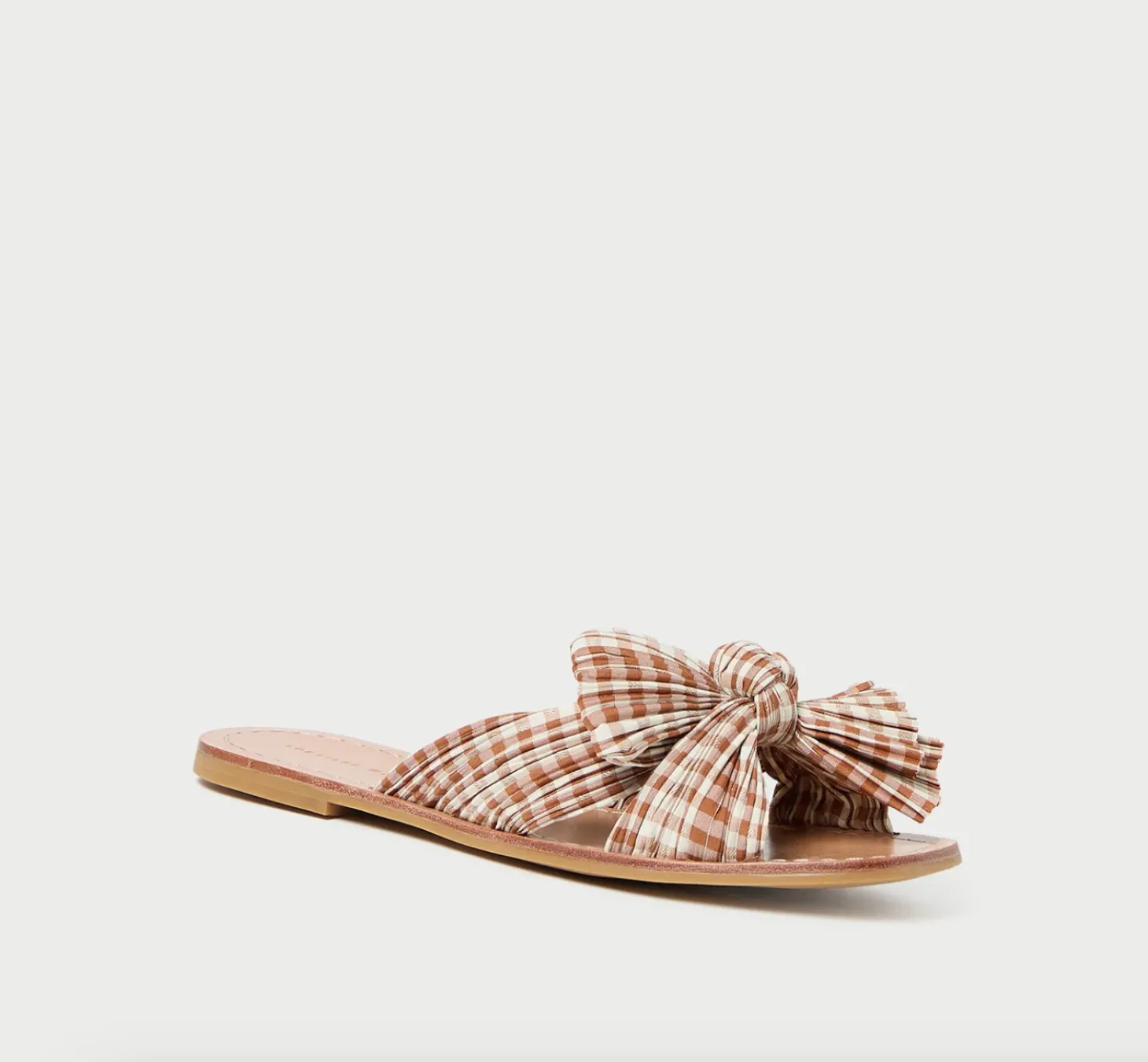 Rima Bow Sandal ~ Brown Gingham