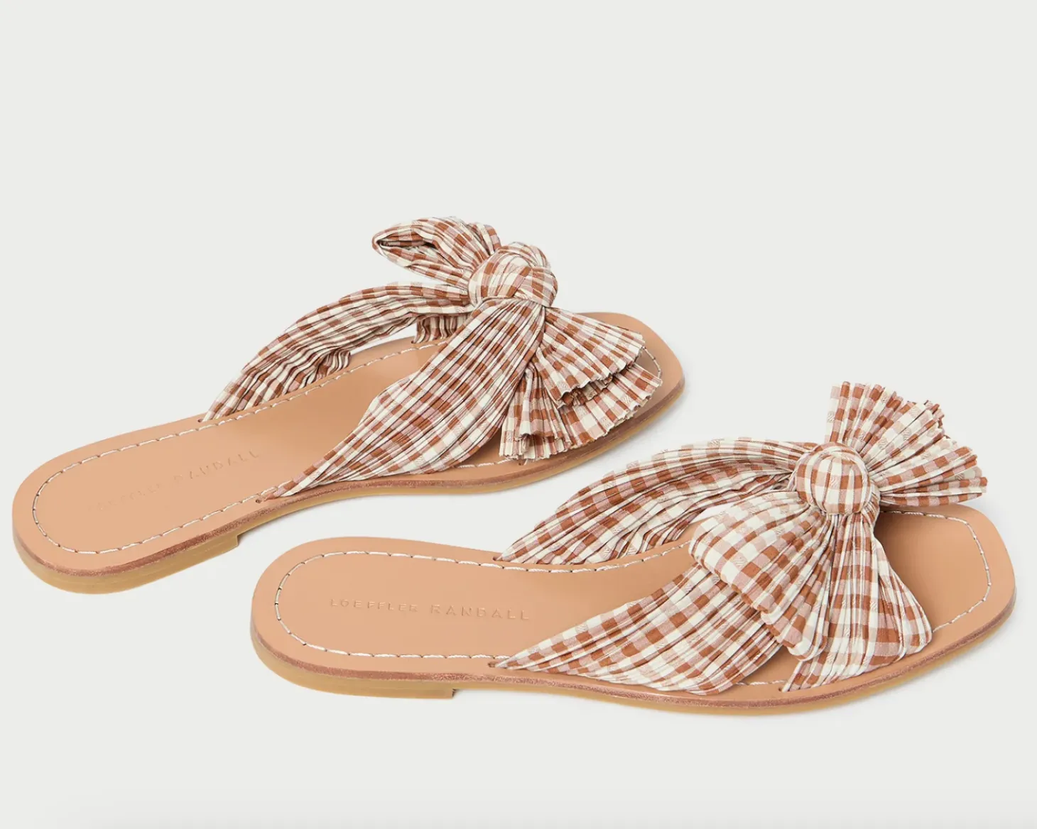 Rima Bow Sandal ~ Brown Gingham