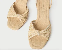 Riya Natural Knot Mid-Heel Sandal