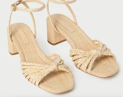 Riya Natural Knot Mid-Heel Sandal