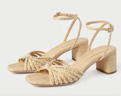 Riya Natural Knot Mid-Heel Sandal