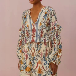 Romantic Lightness Cream Long Sleeve Blouse