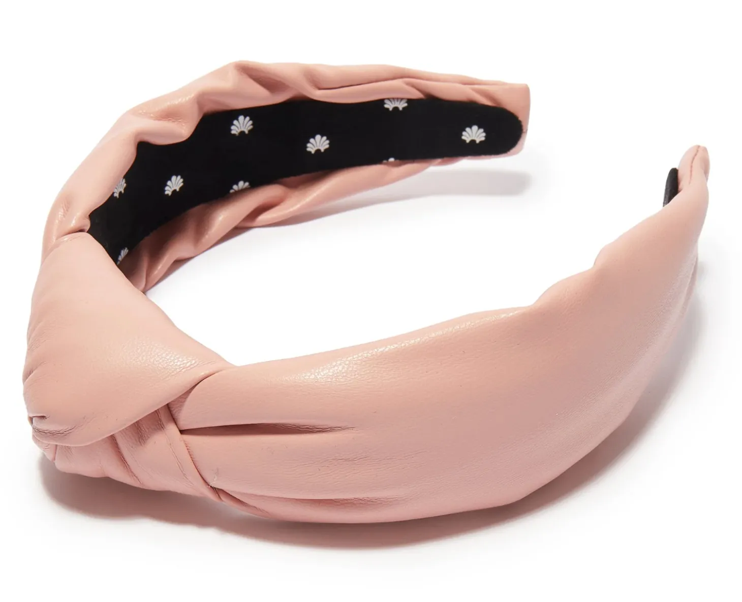 Rose Clay Faux Leather Knotted Headband
