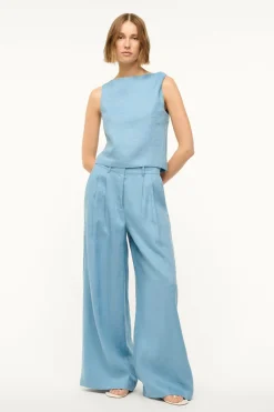 Sasha Linen Pant ~ Slate Blue