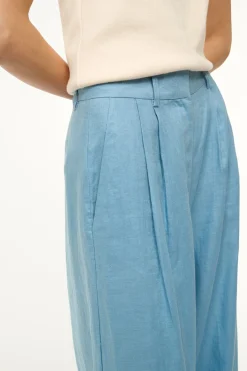Sasha Linen Pant ~ Slate Blue