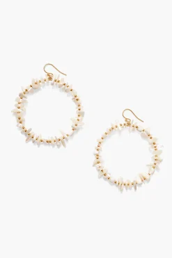 Seychelles Hoops ~ White Mother of Pearl