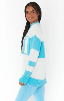 Ski in Sweater ~ Powder Blue