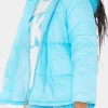 Snowbird Puffer Jacket -Powder Blue with Faux Fur