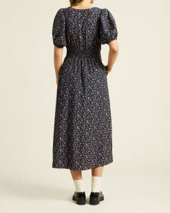 Sonia Dress ~ Navy Rosette