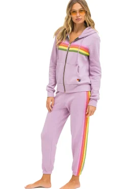 5 Stripe Sweatpants ~ Mauve / Pink / Green