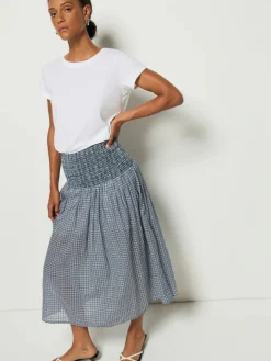 Summer Midi Skirt ~ Picnic Check