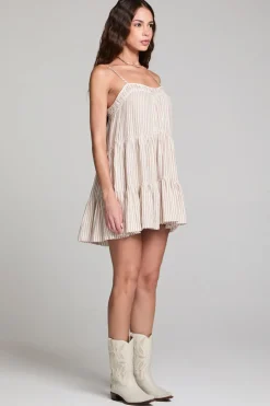 Tank Mini Dress ~ Almond Taupe Horizon