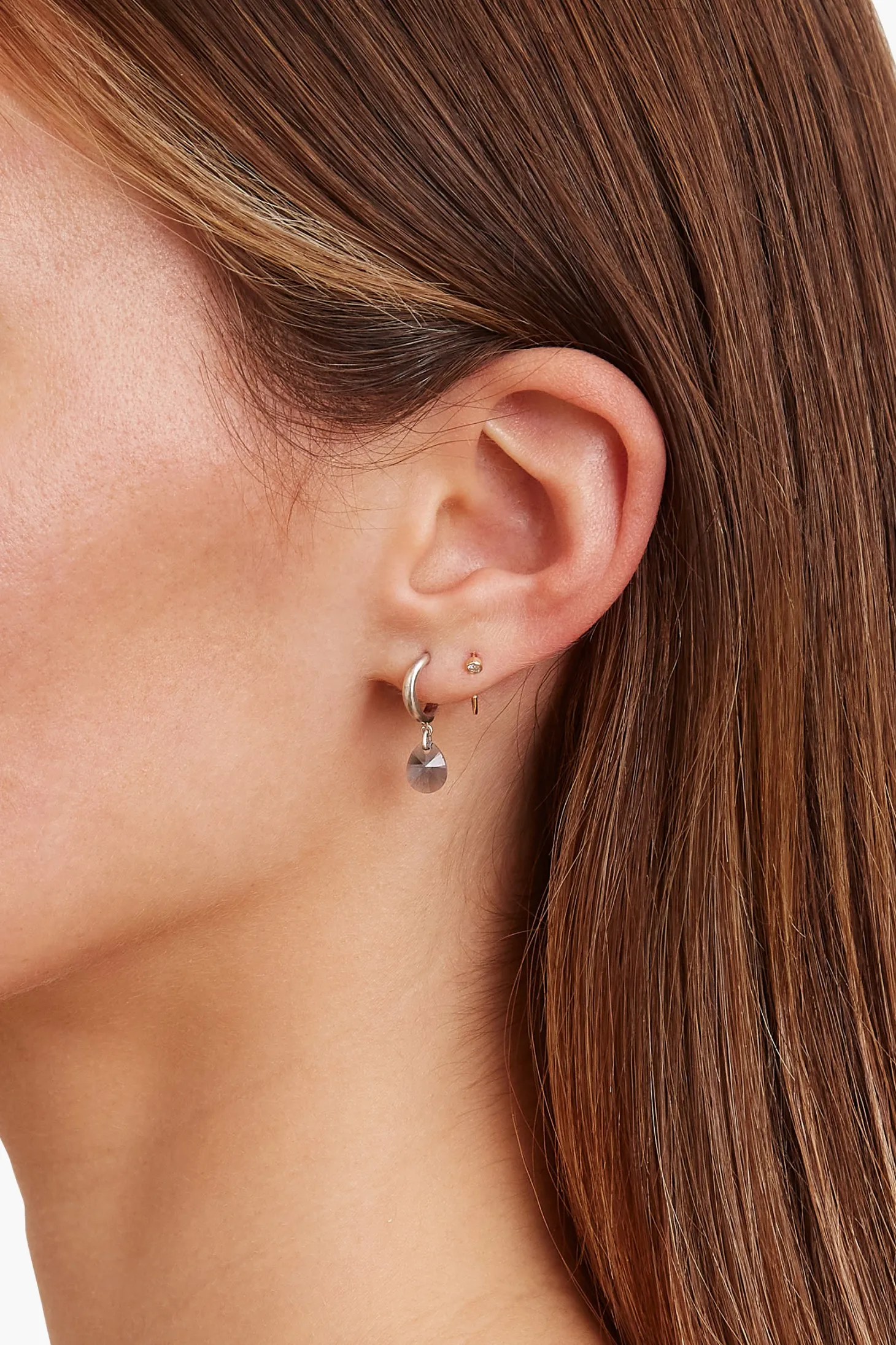 Tear Drop Huggie Hoops