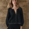 The Bodega Top w/ Studs ~ Black