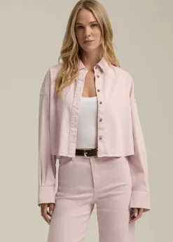 The Crop Ex-Boyfriend Shirt ~ Pale Pink