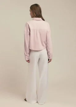 The Crop Ex-Boyfriend Shirt ~ Pale Pink