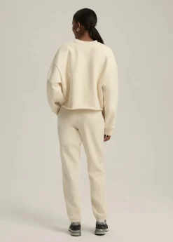 The Cropped Collegiate Sweatshirt ~ Gardenia Emerald