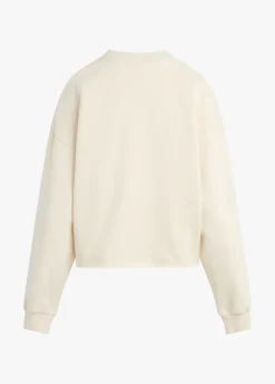 The Cropped Collegiate Sweatshirt ~ Gardenia Emerald