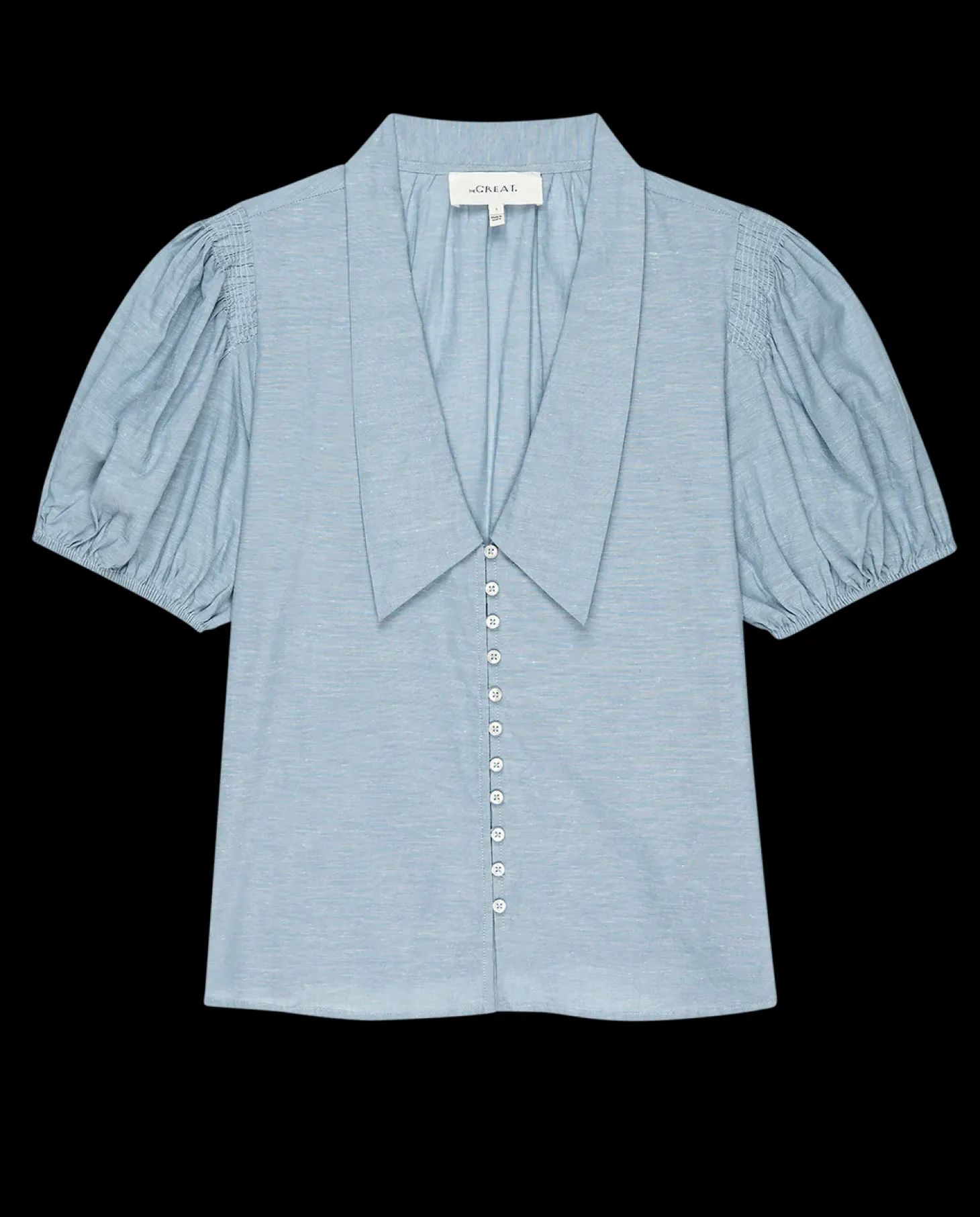 The Fairway Top ~ Light Chambray