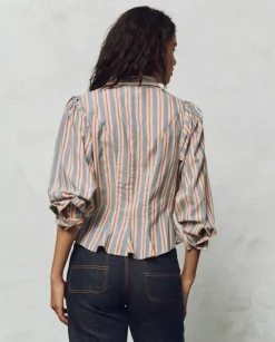 The Honor Top ~ Blue Frontier Stripe