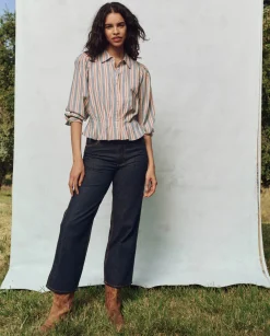 The Honor Top ~ Blue Frontier Stripe