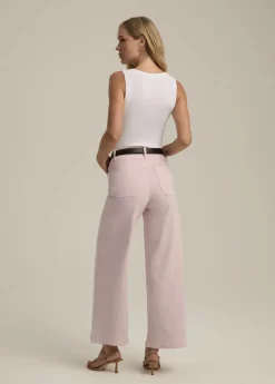 The Mischa Super High Rise Wide Ankle ~ Pale Pink