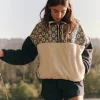 The Plush Terrain Half Zip ~ Falling Daisy Colorblock