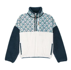 The Plush Terrain Half Zip ~ Falling Daisy Colorblock