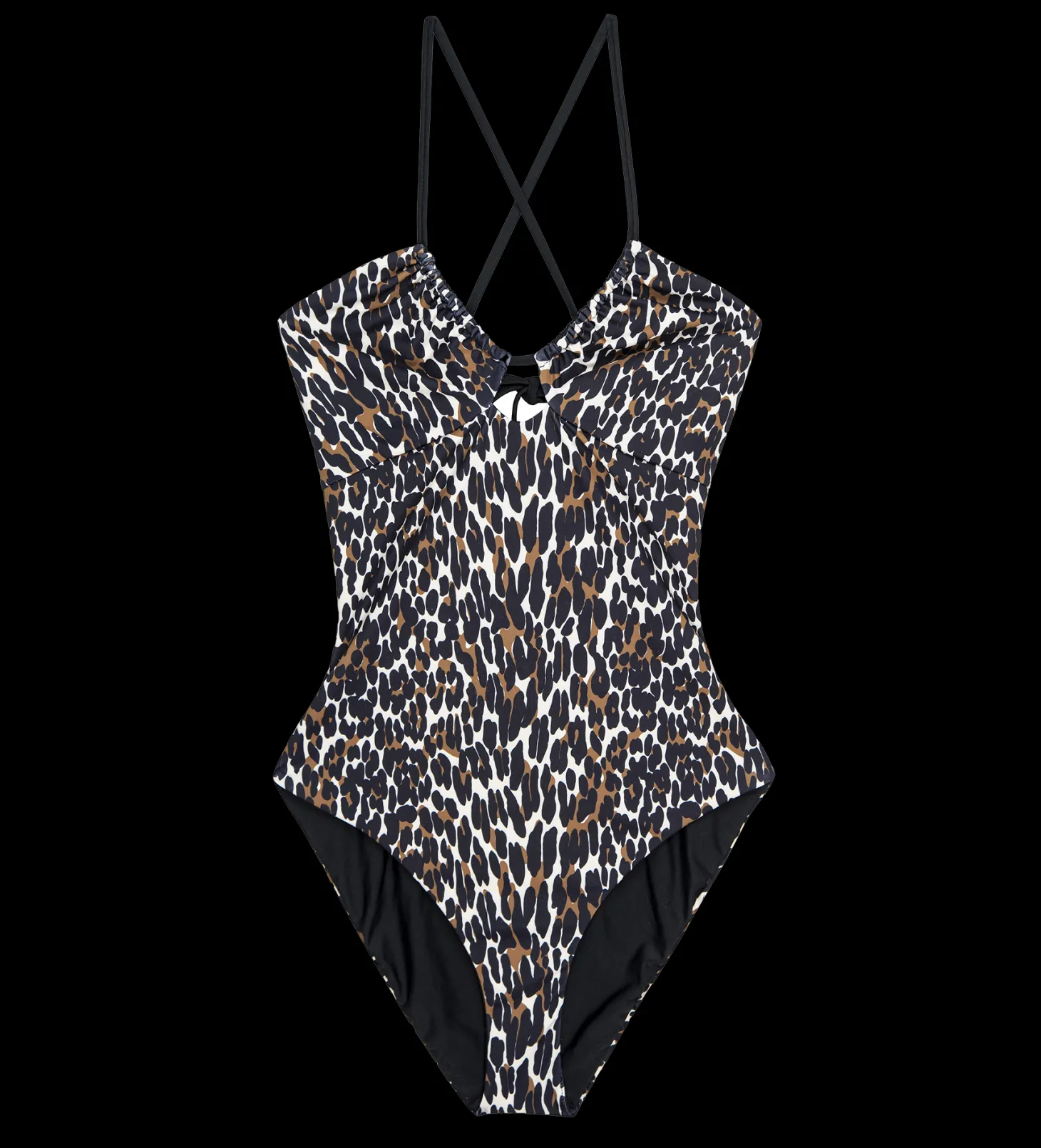 The Reversible Keyhole One Piece ~ Leopard & Black