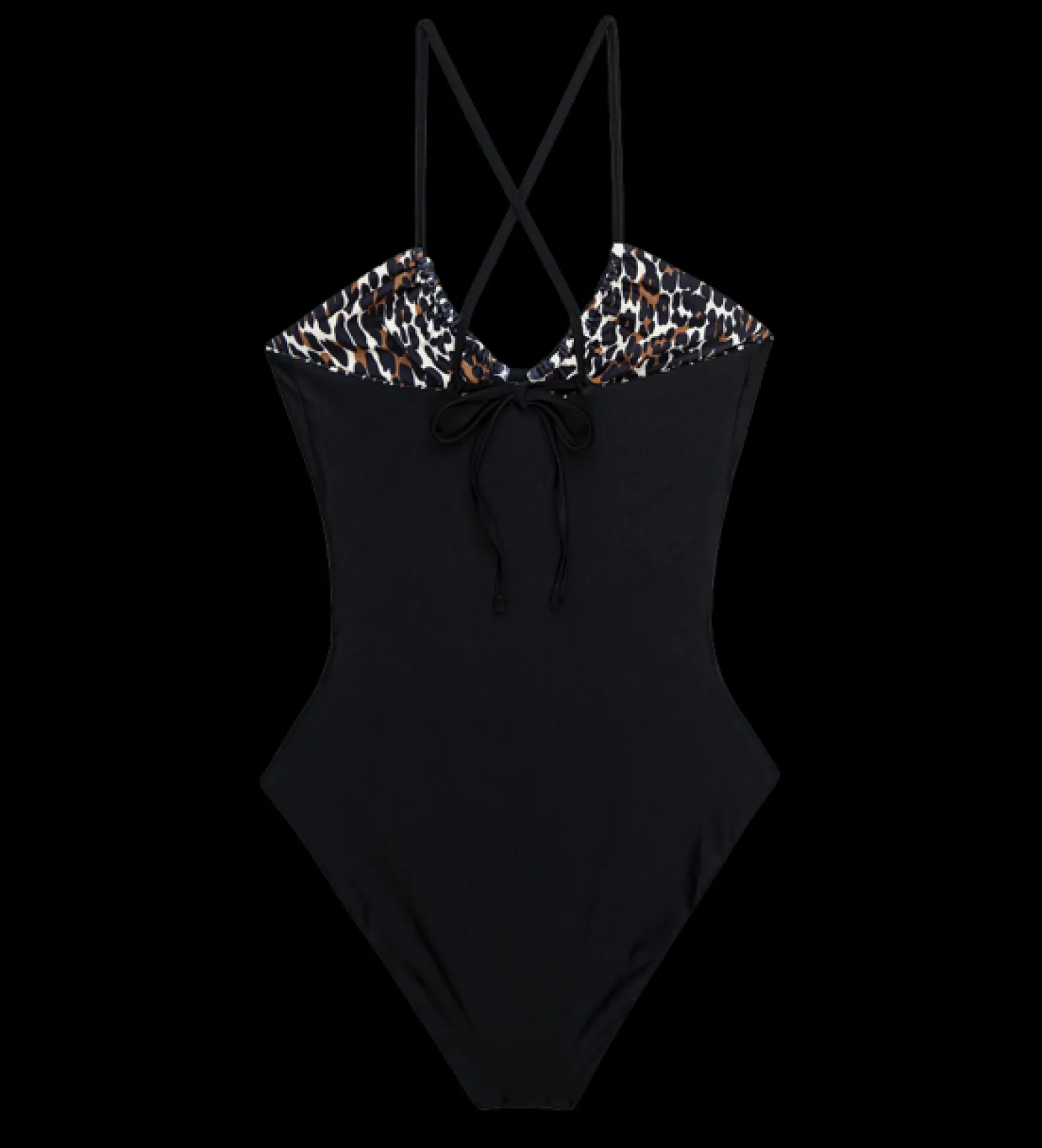 The Reversible Keyhole One Piece ~ Leopard & Black