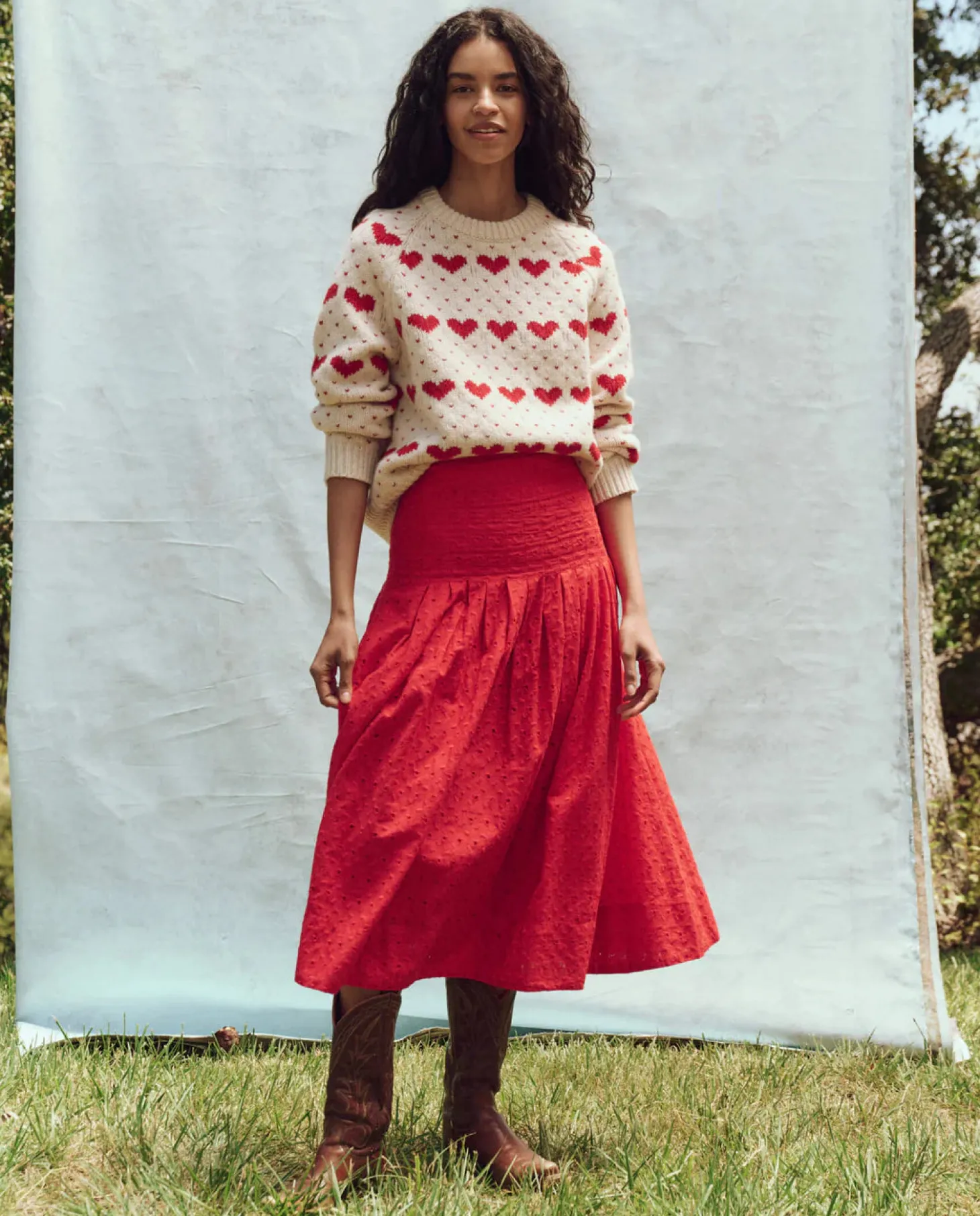 The Rhythm Skirt ~ Red Rose