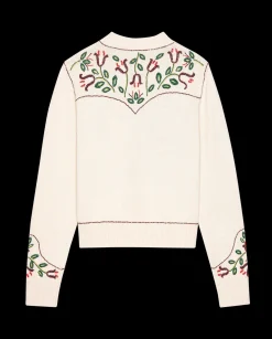 The Western Beaded Cardigan ~ Natural