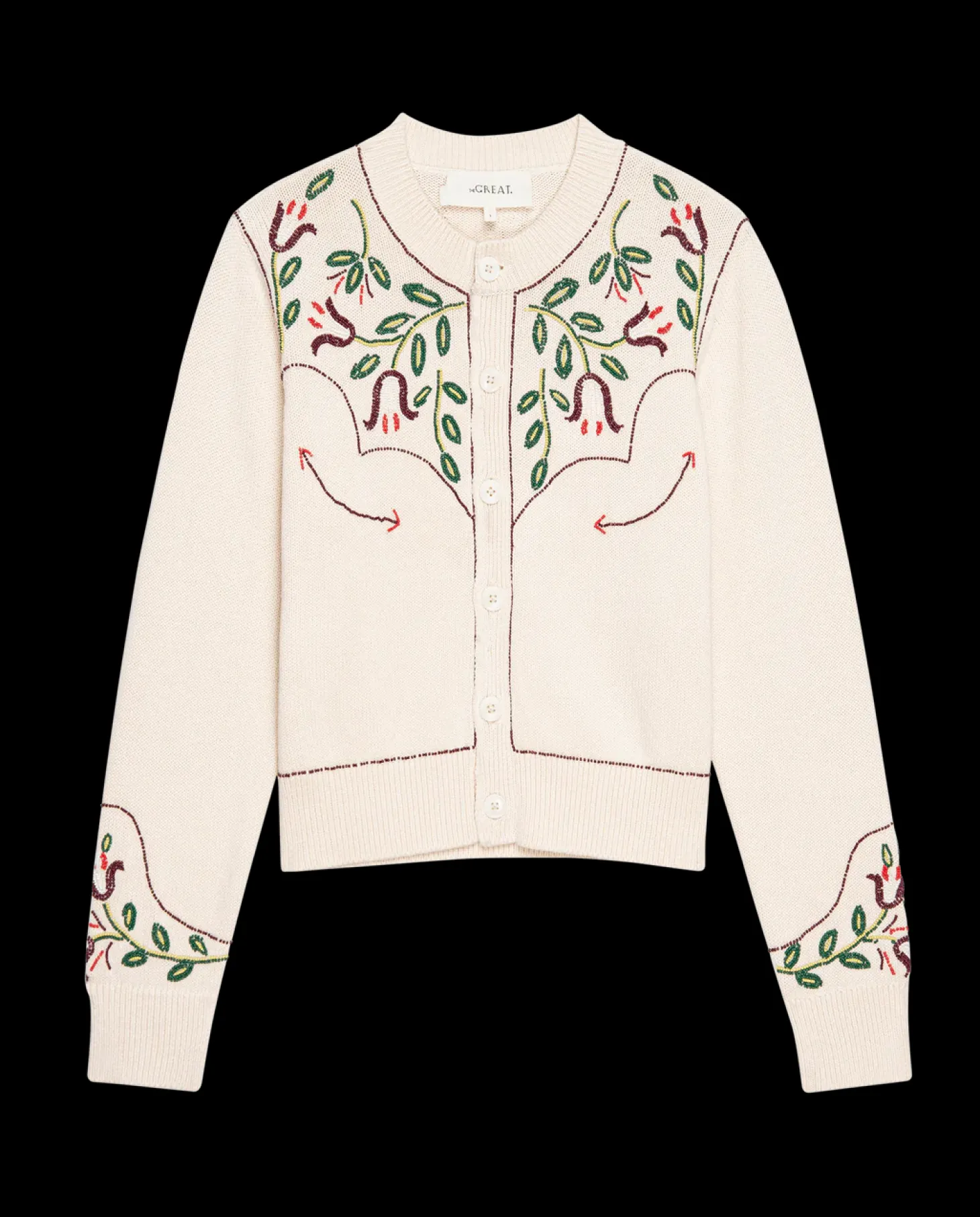 The Western Beaded Cardigan ~ Natural