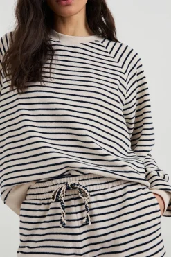Theron Sweatshirt ~ Sailor Stripe Terry Towel