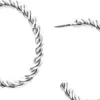 Thin Twisted Hoop ~ Silver