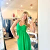 Tie Back Dress - Verde