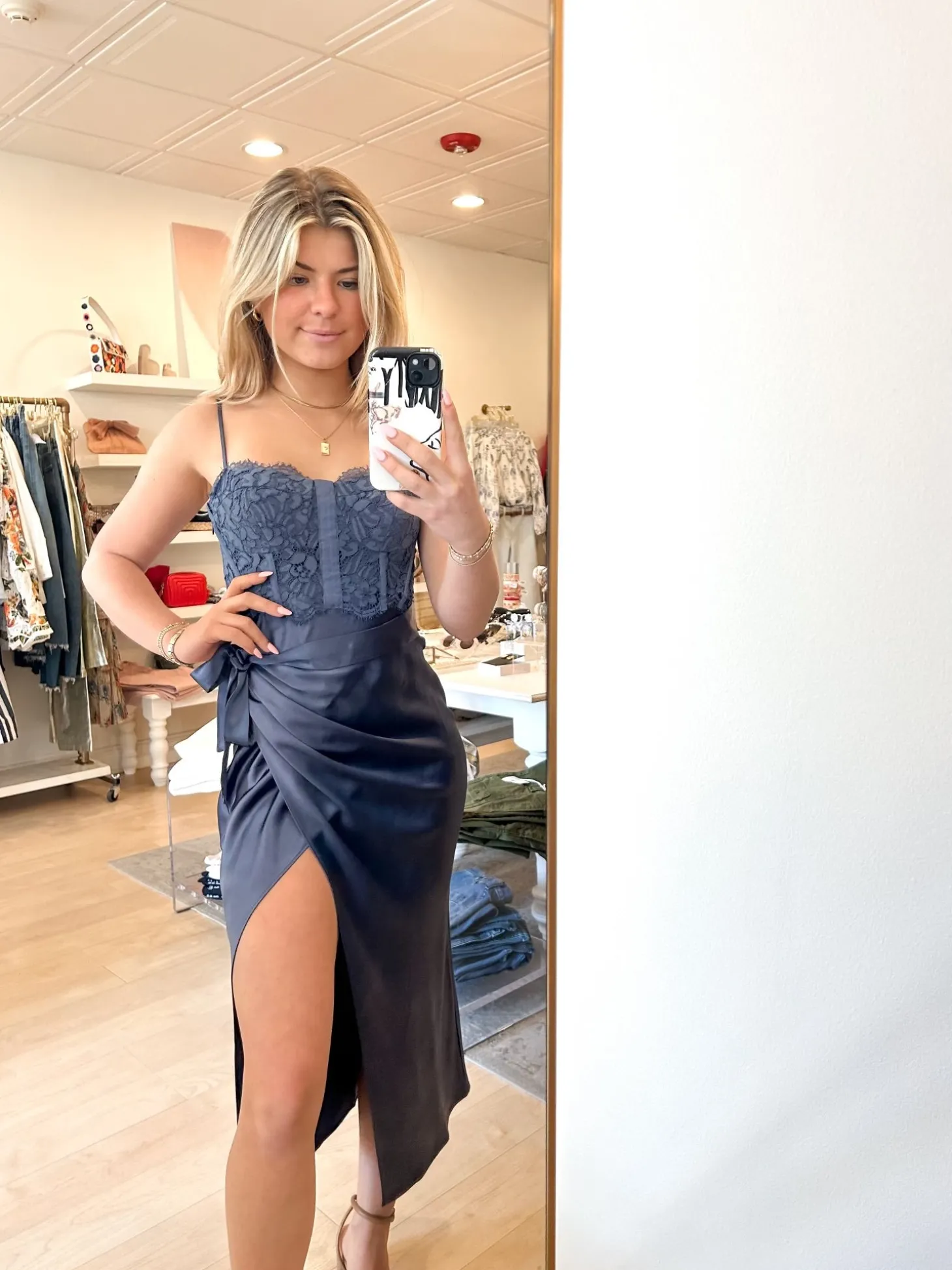 Tricia Dress ~ Stonewash